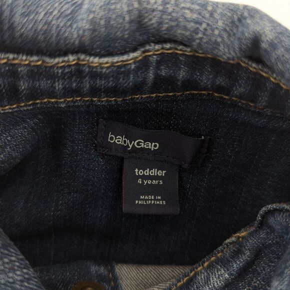 GAP Baby Girls Medium Wash Button Up Jean Jacket Size 4 Toddler - Picture 3 of 4